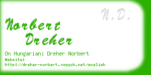 norbert dreher business card